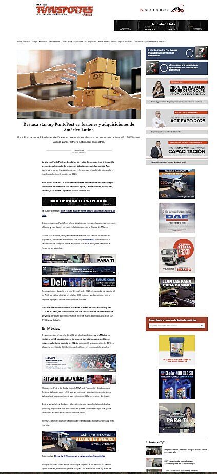Destaca startup PuntoPost en fusiones y adquisiciones de Amrica Latina